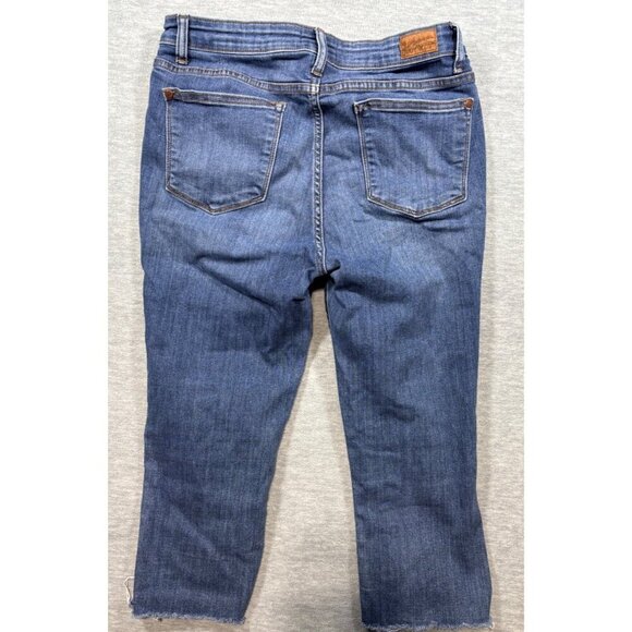Judy Blue‎ Womens Skinny Fit Crop Jeans Size 11/30 Frayed Hem Stretch Denim - Picture 5 of 5